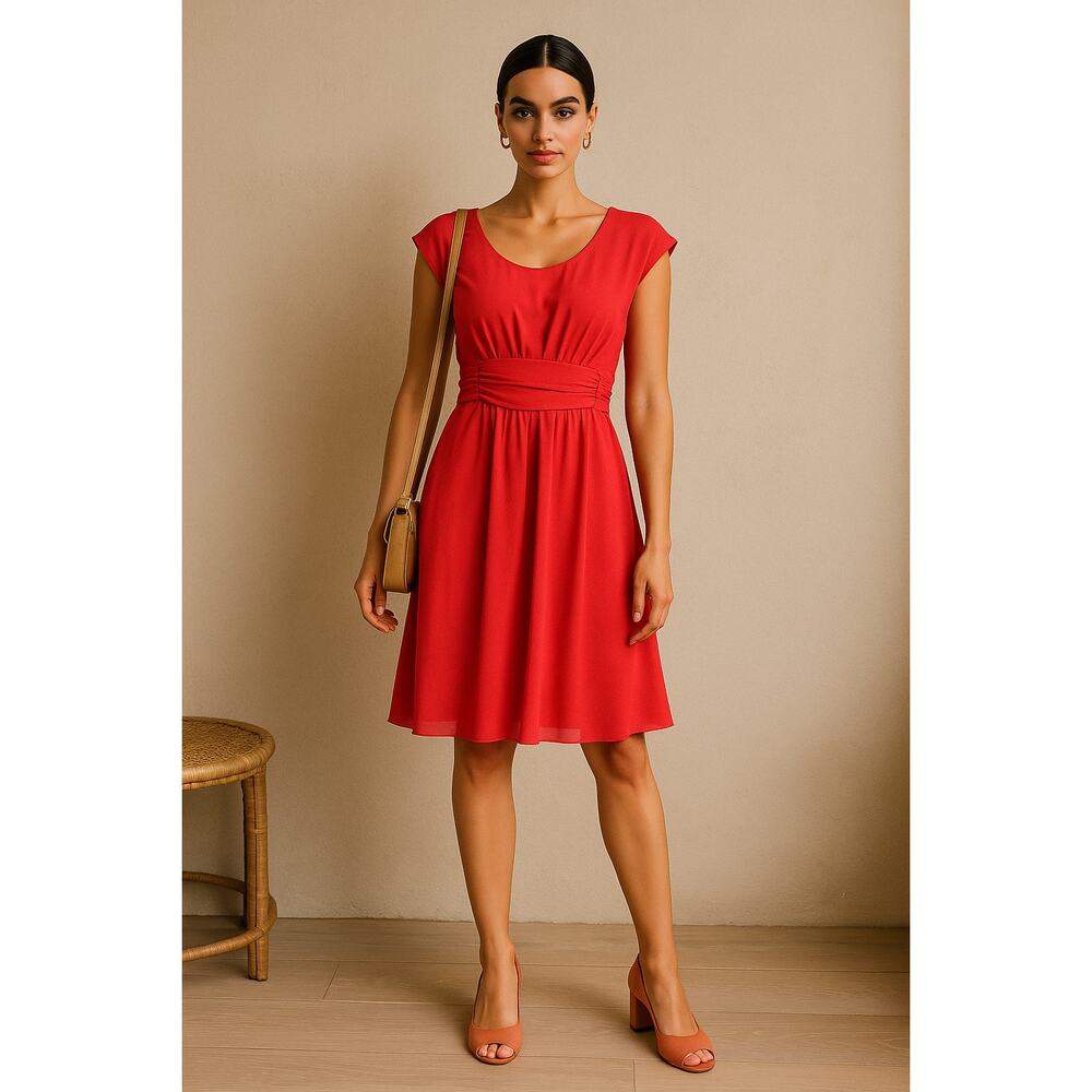 UO Pins & Needles Crepe Chiffon Dress Small